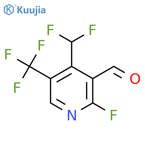 4-(Difluoromethyl)-2-fluoro-5-(trifluoromethyl)pyridine-3-carboxaldehyde structure