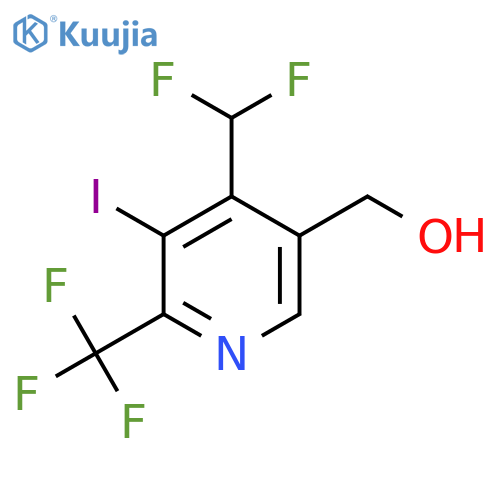 4-(Difluoromethyl)-3-iodo-2-(trifluoromethyl)pyridine-5-methanol structure