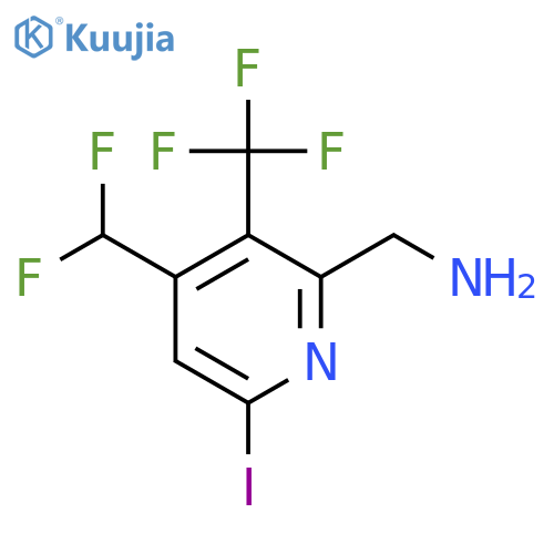 2-(Aminomethyl)-4-(difluoromethyl)-6-iodo-3-(trifluoromethyl)pyridine structure