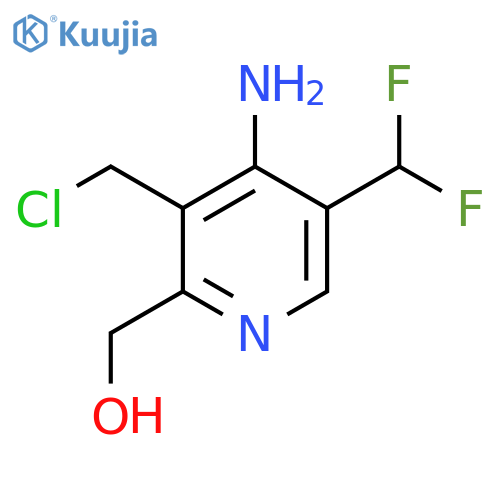 4-Amino-3-(chloromethyl)-5-(difluoromethyl)pyridine-2-methanol structure