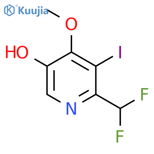 2-(Difluoromethyl)-5-hydroxy-3-iodo-4-methoxypyridine structure