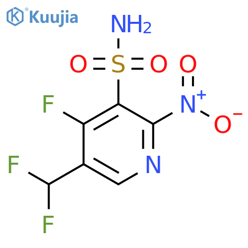 5-(Difluoromethyl)-4-fluoro-2-nitropyridine-3-sulfonamide structure
