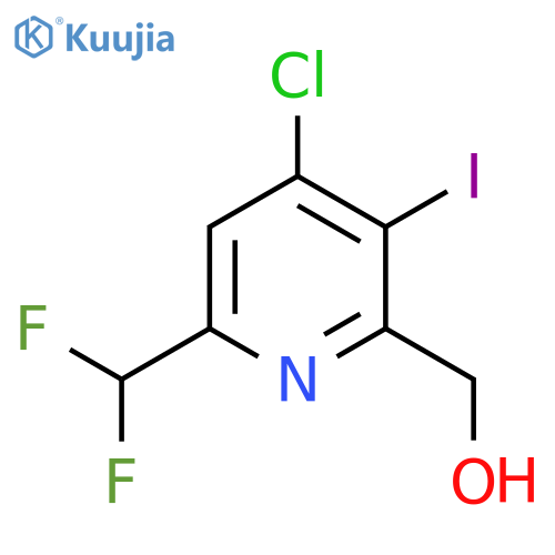 4-Chloro-6-(difluoromethyl)-3-iodopyridine-2-methanol structure