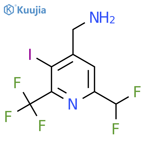 4-(Aminomethyl)-6-(difluoromethyl)-3-iodo-2-(trifluoromethyl)pyridine structure