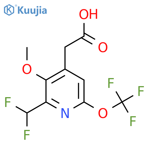 2-(Difluoromethyl)-3-methoxy-6-(trifluoromethoxy)pyridine-4-acetic acid structure