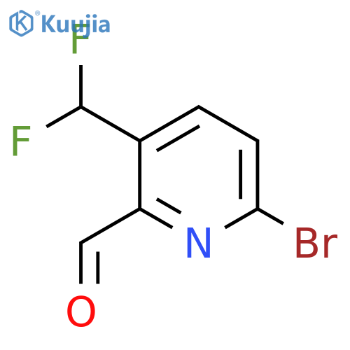 6-Bromo-3-(difluoromethyl)pyridine-2-carboxaldehyde structure