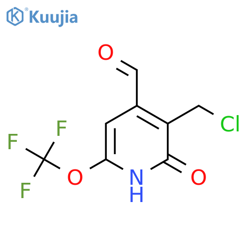 3-(Chloromethyl)-2-hydroxy-6-(trifluoromethoxy)pyridine-4-carboxaldehyde structure