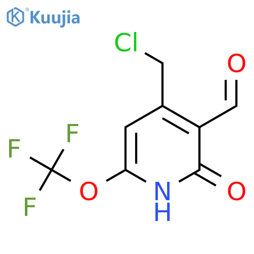 4-(Chloromethyl)-2-hydroxy-6-(trifluoromethoxy)pyridine-3-carboxaldehyde structure