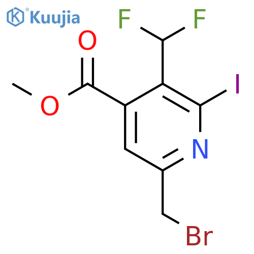 Methyl 6-(bromomethyl)-3-(difluoromethyl)-2-iodopyridine-4-carboxylate structure