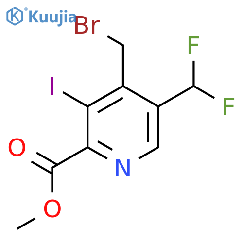 Methyl 4-(bromomethyl)-5-(difluoromethyl)-3-iodopyridine-2-carboxylate structure