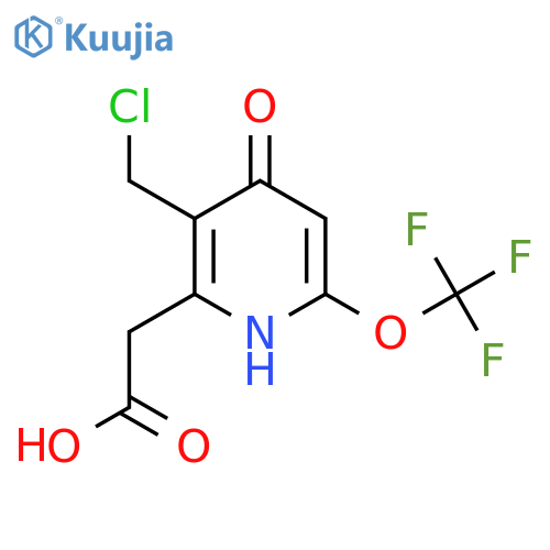 3-(Chloromethyl)-4-hydroxy-6-(trifluoromethoxy)pyridine-2-acetic acid structure