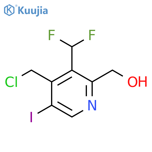 4-(Chloromethyl)-3-(difluoromethyl)-5-iodopyridine-2-methanol structure