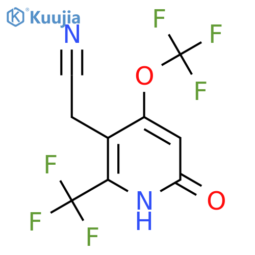 6-Hydroxy-4-(trifluoromethoxy)-2-(trifluoromethyl)pyridine-3-acetonitrile structure