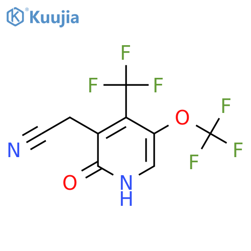 2-Hydroxy-5-(trifluoromethoxy)-4-(trifluoromethyl)pyridine-3-acetonitrile structure