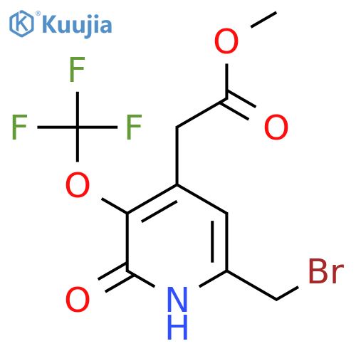 Methyl 6-(bromomethyl)-2-hydroxy-3-(trifluoromethoxy)pyridine-4-acetate structure