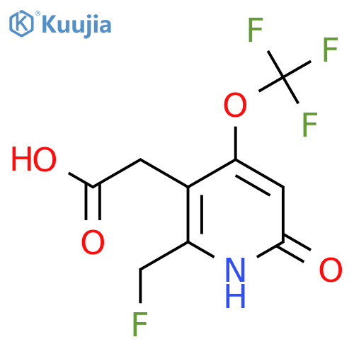2-(Fluoromethyl)-6-hydroxy-4-(trifluoromethoxy)pyridine-3-acetic acid structure