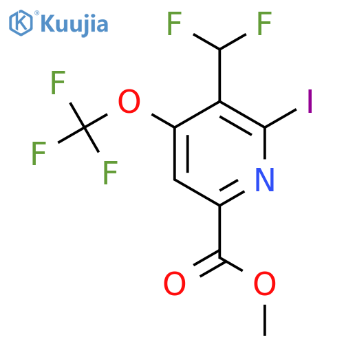 Methyl 3-(difluoromethyl)-2-iodo-4-(trifluoromethoxy)pyridine-6-carboxylate structure