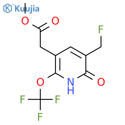 Methyl 3-(fluoromethyl)-2-hydroxy-6-(trifluoromethoxy)pyridine-5-acetate structure