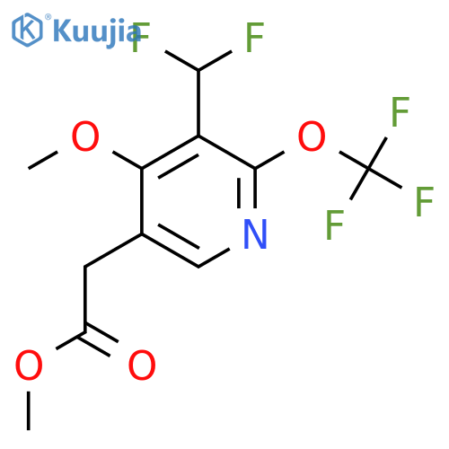 Methyl 3-(difluoromethyl)-4-methoxy-2-(trifluoromethoxy)pyridine-5-acetate structure