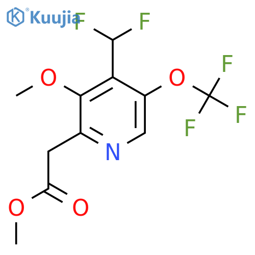 Methyl 4-(difluoromethyl)-3-methoxy-5-(trifluoromethoxy)pyridine-2-acetate structure