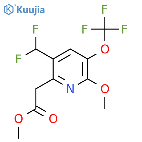 Methyl 5-(difluoromethyl)-2-methoxy-3-(trifluoromethoxy)pyridine-6-acetate structure