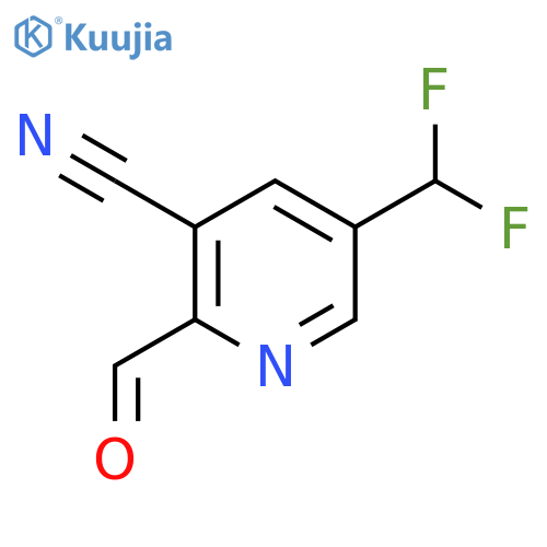 3-Cyano-5-(difluoromethyl)pyridine-2-carboxaldehyde structure