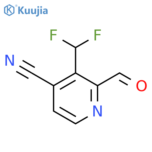 4-Cyano-3-(difluoromethyl)pyridine-2-carboxaldehyde structure