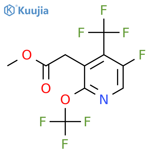 Methyl 5-fluoro-2-(trifluoromethoxy)-4-(trifluoromethyl)pyridine-3-acetate structure