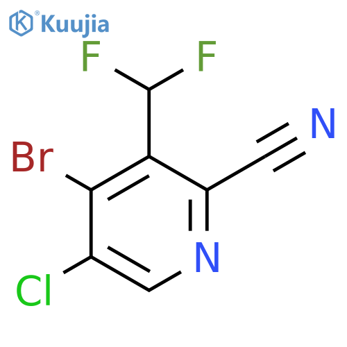 4-Bromo-5-chloro-2-cyano-3-(difluoromethyl)pyridine structure
