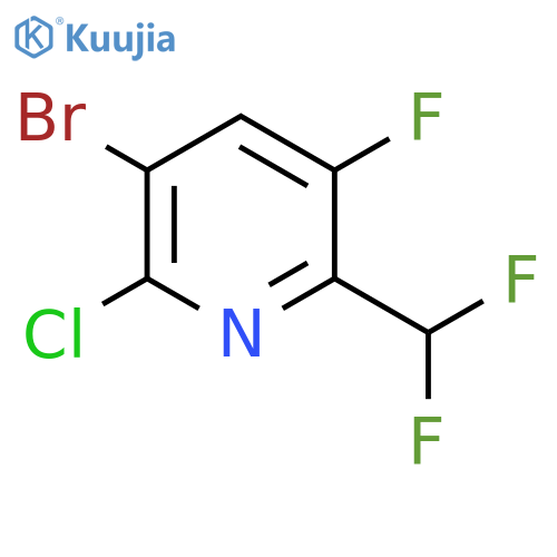 3-Bromo-2-chloro-6-(difluoromethyl)-5-fluoropyridine structure