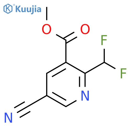 Methyl 5-cyano-2-(difluoromethyl)pyridine-3-carboxylate structure