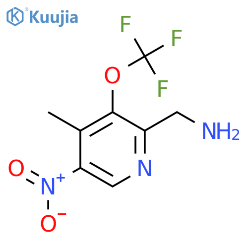 2-(Aminomethyl)-4-methyl-5-nitro-3-(trifluoromethoxy)pyridine structure