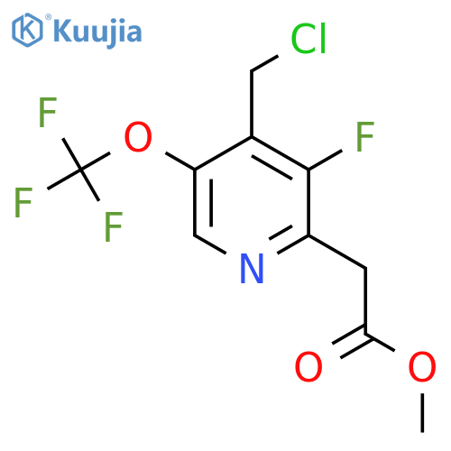 Methyl 4-(chloromethyl)-3-fluoro-5-(trifluoromethoxy)pyridine-2-acetate structure