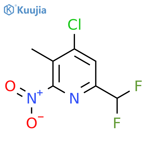 4-Chloro-6-(difluoromethyl)-3-methyl-2-nitropyridine structure