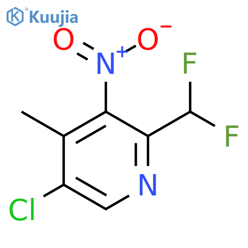 5-Chloro-2-(difluoromethyl)-4-methyl-3-nitropyridine structure