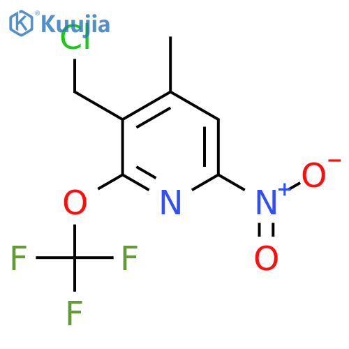 3-(Chloromethyl)-4-methyl-6-nitro-2-(trifluoromethoxy)pyridine structure