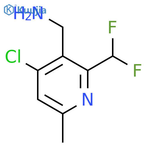 3-(Aminomethyl)-4-chloro-2-(difluoromethyl)-6-methylpyridine structure