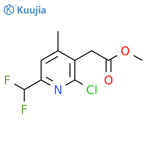 Methyl 2-chloro-6-(difluoromethyl)-4-methylpyridine-3-acetate structure