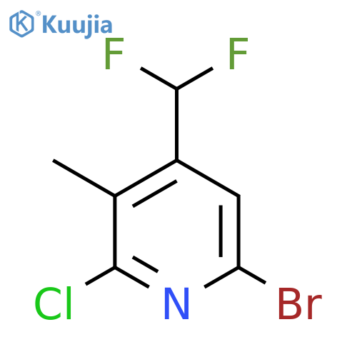 6-Bromo-2-chloro-4-(difluoromethyl)-3-methylpyridine structure