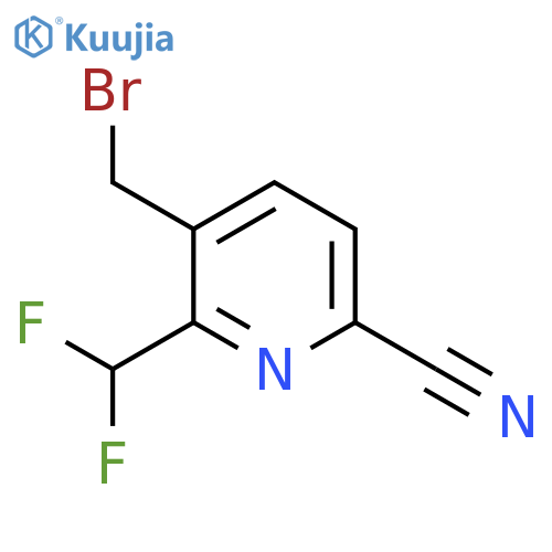 3-(Bromomethyl)-6-cyano-2-(difluoromethyl)pyridine structure