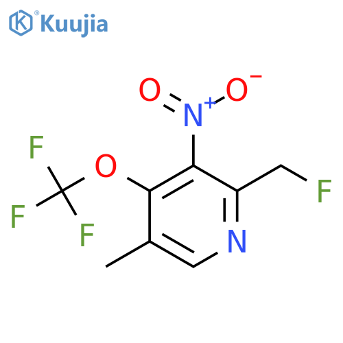 2-(Fluoromethyl)-5-methyl-3-nitro-4-(trifluoromethoxy)pyridine structure