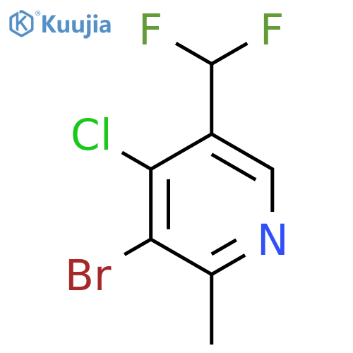 3-Bromo-4-chloro-5-(difluoromethyl)-2-methylpyridine structure