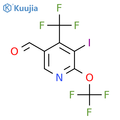 3-Iodo-2-(trifluoromethoxy)-4-(trifluoromethyl)pyridine-5-carboxaldehyde structure