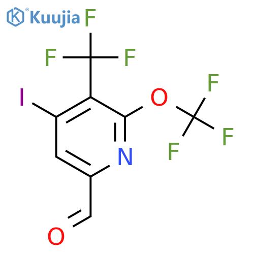 4-Iodo-2-(trifluoromethoxy)-3-(trifluoromethyl)pyridine-6-carboxaldehyde structure