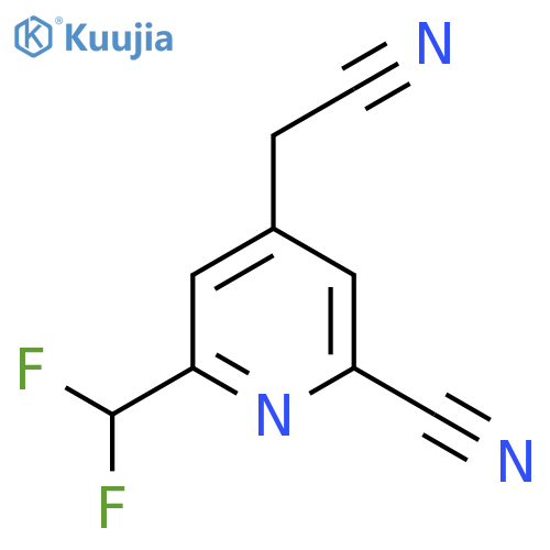 2-Cyano-6-(difluoromethyl)pyridine-4-acetonitrile structure