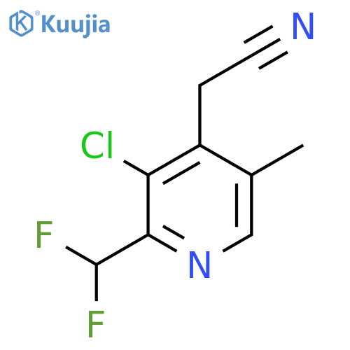 3-Chloro-2-(difluoromethyl)-5-methylpyridine-4-acetonitrile structure