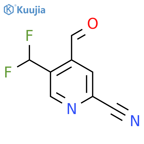 2-Cyano-5-(difluoromethyl)pyridine-4-carboxaldehyde structure