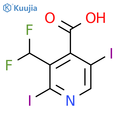 3-(Difluoromethyl)-2,5-diiodopyridine-4-carboxylic acid structure