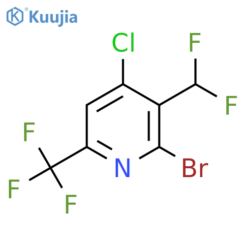 2-Bromo-4-chloro-3-(difluoromethyl)-6-(trifluoromethyl)pyridine structure