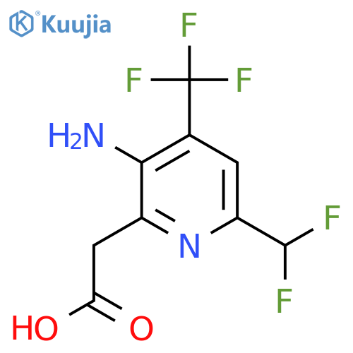 3-Amino-6-(difluoromethyl)-4-(trifluoromethyl)pyridine-2-acetic acid structure